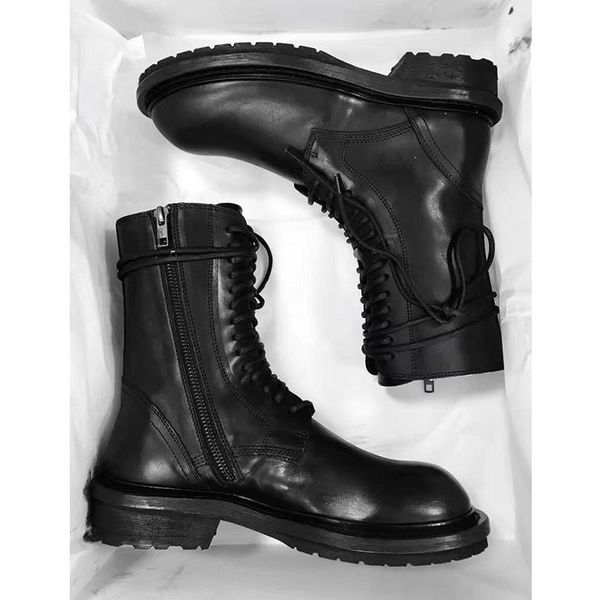 

boots coarse heel side rubber short england woman 2021 chalaza, Black
