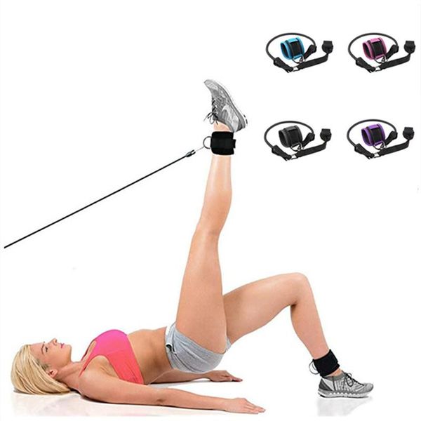 

resistance bands 3pcs fitness exercise band support padded d-ring ankle cuffs for gym workouts leg home training equipment