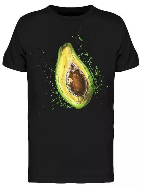 

avocado splash of paint tee men's -image by shutterstock, White;black