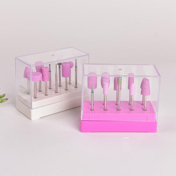 

nail drill & accessories 1pcs sale 10holes white bits holder exhibition displayer bit professional manicure tools 7.9*3.7*6.2cm
