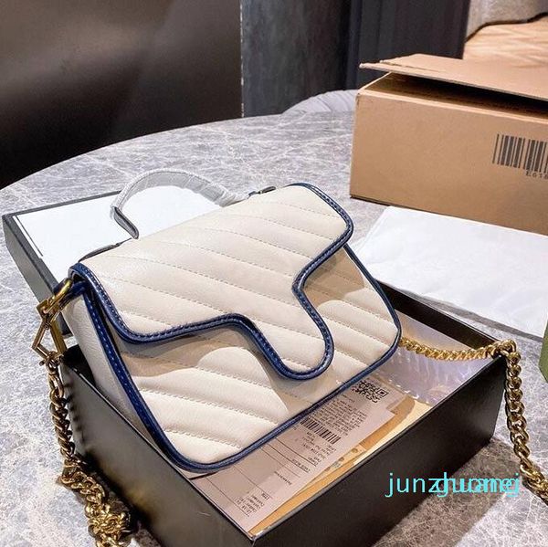 

designer- women bags classic lady designer handbags blue and white color shoulder crossbody rr589