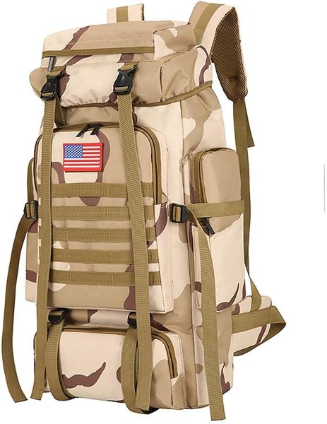 

school bags tianyaoutdoor 70l men's backpack waterproof military camping canvas