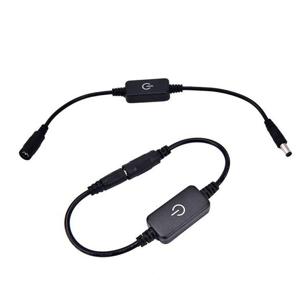 

smart home control led dimmer touch switch brightness with dc female male plug for single color strip lamp 12v-24v 4a black