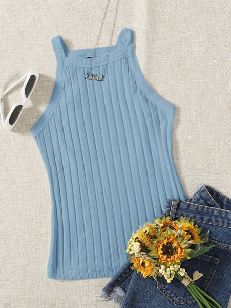 

rib-knit cami j3th#, White