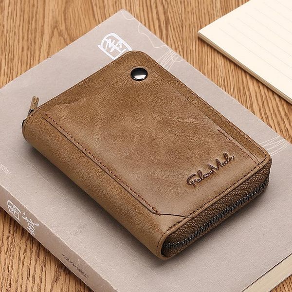

wallets wallet men's short leather vertical multifunction card pack driver's license, Red;black