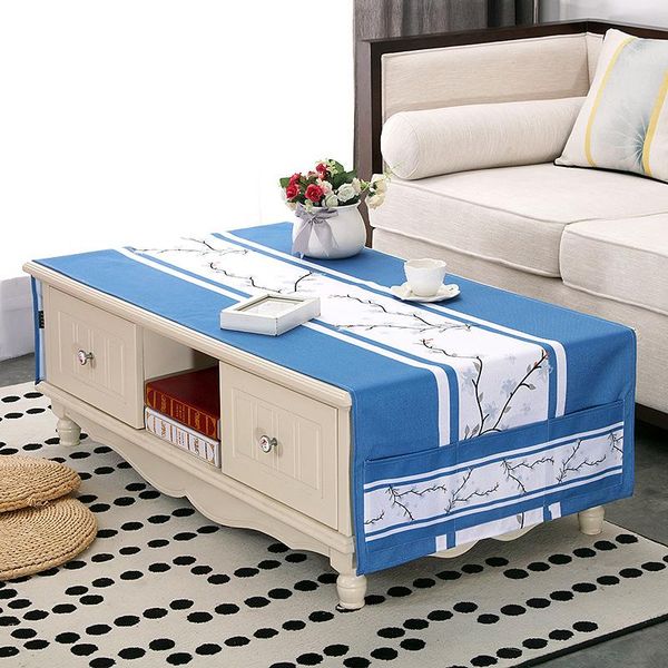 

home dining wedding white blue table cloth printed cartoon rectangular tablecloth to decorations covers