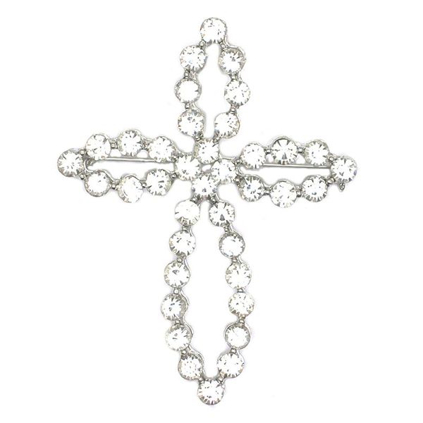 

pins, brooches cross rhinestone brooch jewelry gift pins & pendant, Gray