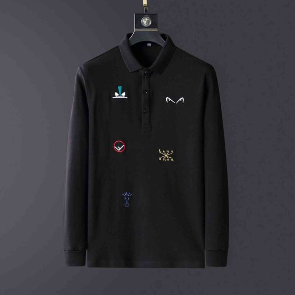 

men's t-shirts graph t shirts autumn cormorant clothes fashion large t-shirts men's harajuku polo long sleeve g013, White;black