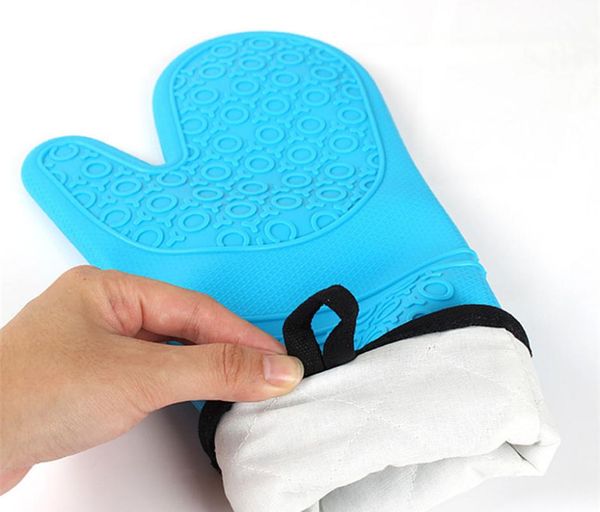 

oven mitts silicone kitchen microwave mittens glove silicon heat-resistant gloves cooking barbecue gants
