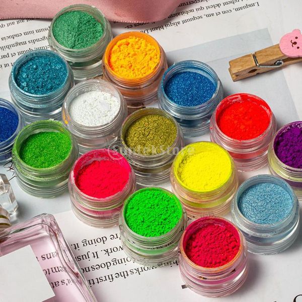 

nail glitter powder dust in 6 colors for diy uv gel nails, acrylic, Silver;gold