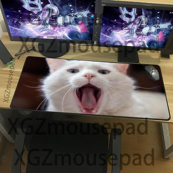 

mouse pads & wrist rests xgz exquisite animals, multi-size selection, pad, cute cat yawning pattern as a computer keyboard pad