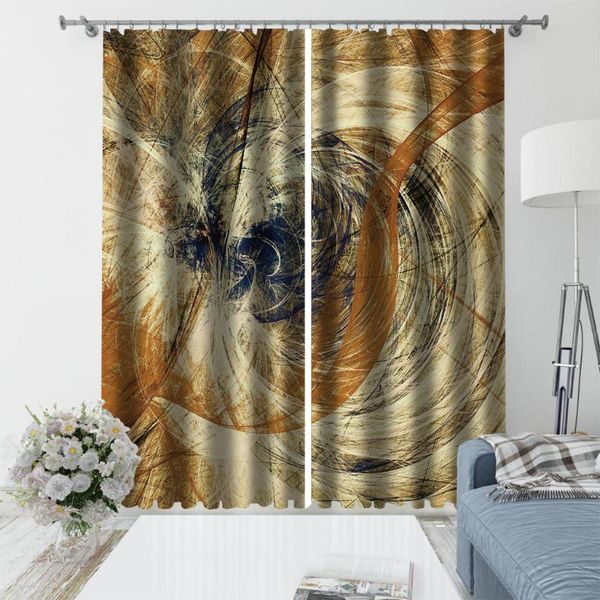 

custom 3d curtain fabric art lines curtains window for living room bedroom customized size & drapes