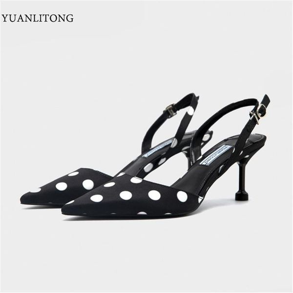 

dress shoes women's sandals 2021 summer pointed female backspace stiletto high heel ladies fashion single, Black