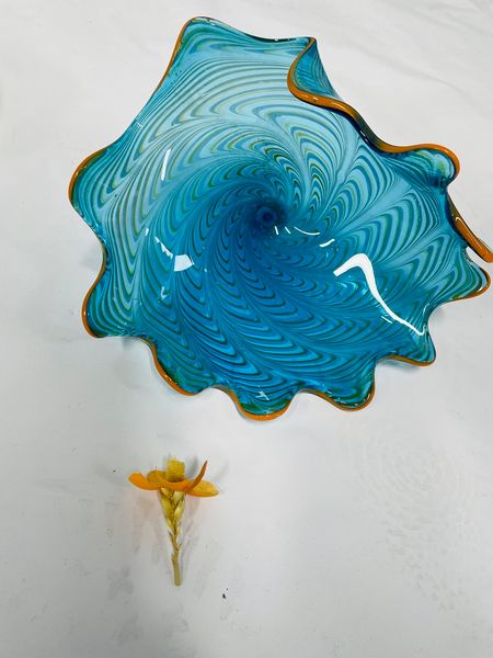 Итальянский дизайн искусств окрашенные стеклянные стеклянные пластины лампы ручной раздува Мурано тарелка индивидуальные пластины для украшения стены