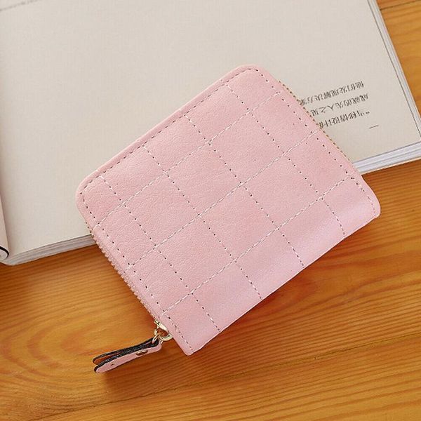 

coin purses women purse mini bag pu leather casual solid color zipper card clutch, Red;black
