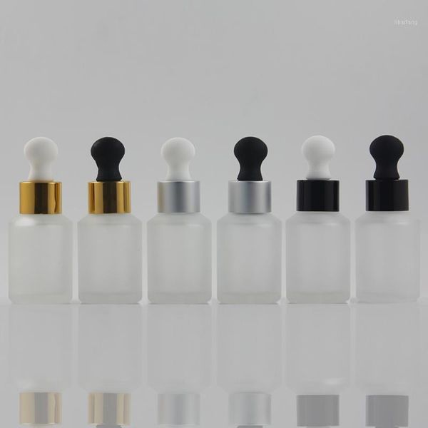 

storage bottles & jars refillable frosted glass bottle for essential oil 30ml empty round serum