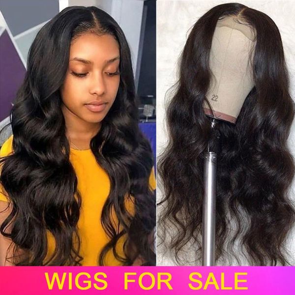 

peruvian body wave lace front human hair wigs hd transparent frontal wig 28inch remy wavy for black women, Black;brown