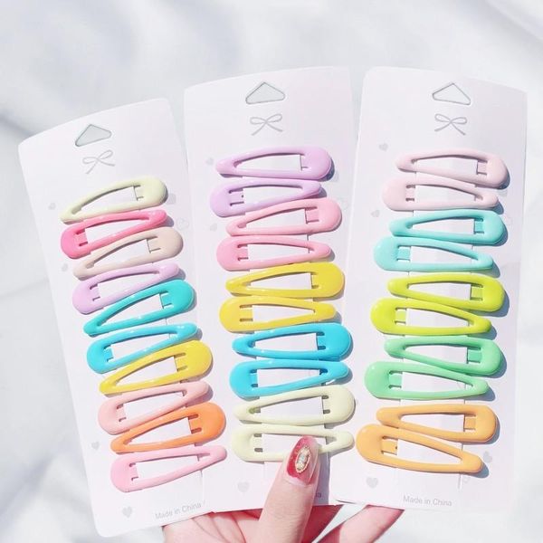 

hair accessories 10pcs women clip cute candy colors waterdrop hairpins girls bb sweet barrettes headwear fashion