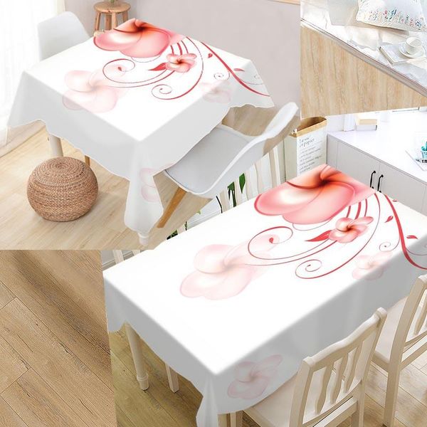 

table cloth flower background custom rectangular oxford print waterproof oilproof square cover party tablecloth