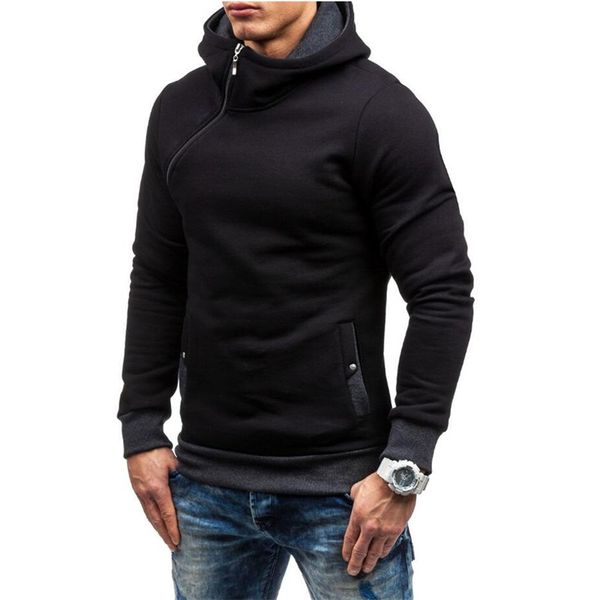 

wholesale- assassins creed hoodie men patchwork slim hooded sweatshirt new hip hop zipper black hoodies streetwear moletom