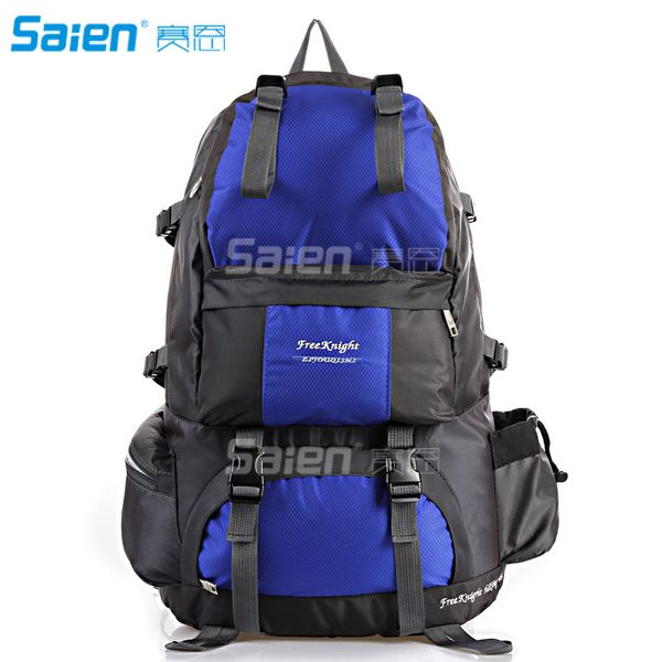 Sacos ao ar livre Caminhando mochila 50L pack de fim de semana c / à prova d 'água capa de chuva porta-laptop - para camping, viagem