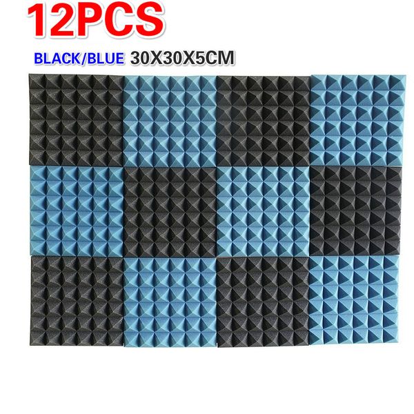 

12 pieces - acoustic foam sound absorption pyramid recording studio acoustic treatment wall panels, 2
