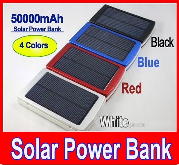 

50000mah solar charger and battery 50000 mah solar panel dual charging ports portable power bank for all cell phone table pc mp3