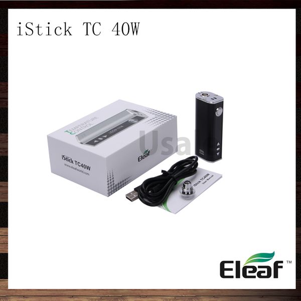 

Eleaf iStick TC 40W Mod Kit с OLED-экраном Ismoka iStick 40 Вт 2600 мАч Электронная сигарета Батарея VW Контроль температуры Мод Устройство 100% оригинал