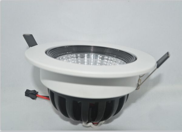 

10pcs / серия 2015 новых 10w / 15w высокий просвет привело cob downlight ac85-265v корпус белого цвета дешевом светодиодные светильники