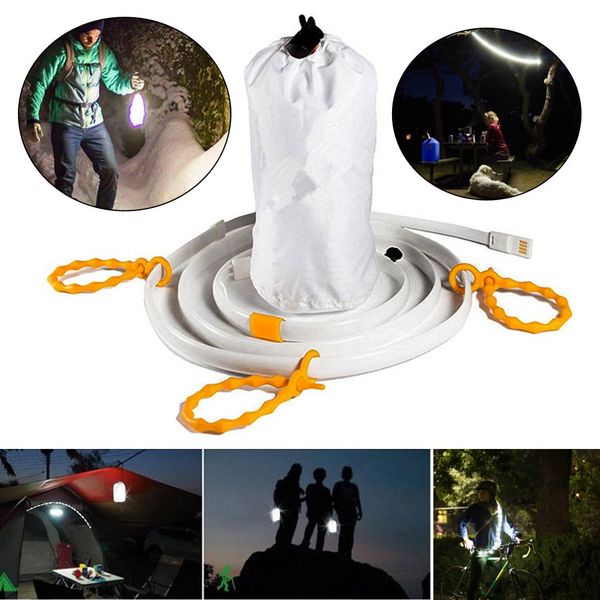 

safety usb camping hiking tent light led strip string rechargeable outdoor
