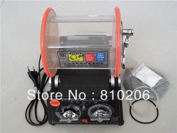 

3kg rotary tumbler jewelry polisher & finisher with 500g polishing 3mm media and 1 small pack polishing powder