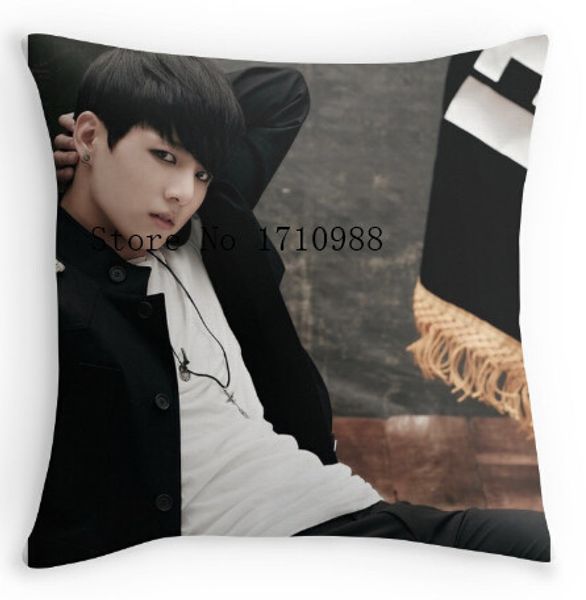 

wholesale-two sides printing soft cool jungkook bts pillow cases for 12'' 14'' 16