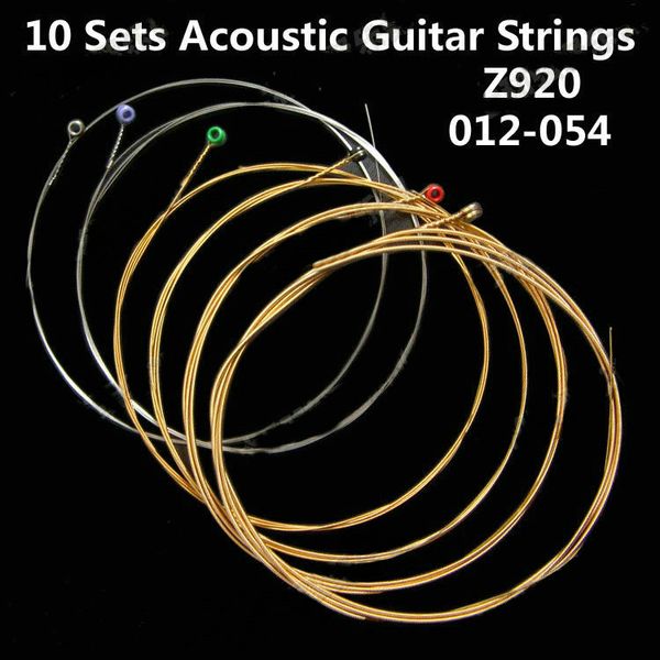 

10 SETS E910 Steel Acoustic Guitar Strings light 011-052 &Z910 & Z920 &Z900