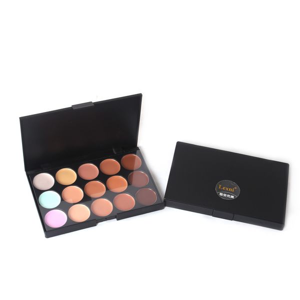 

brand new makeup face concealer palette 15 colors face foundation lexni face blush comestics