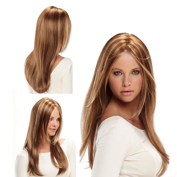 Z F Ombre Long Wigs 70cm Straight Long Hair Blonde Mixed Colors