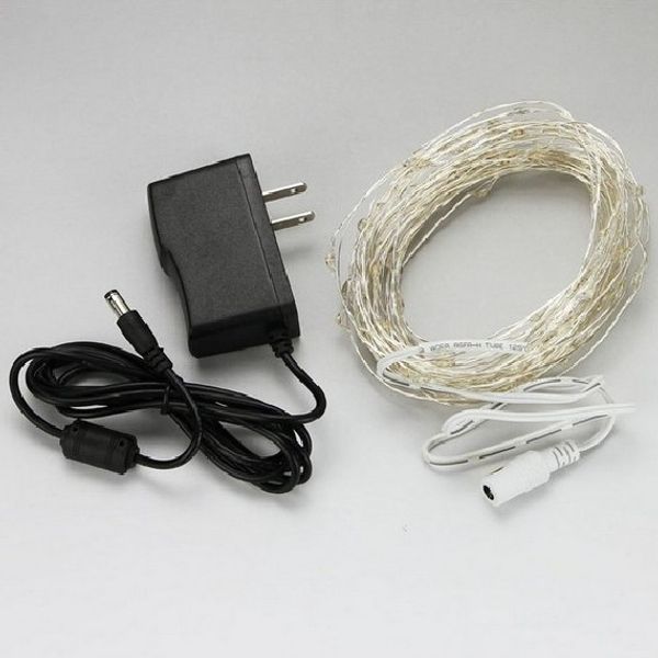 

sxi 10 meters long with 100 bulbs 6v led silver wire string lights fairy lights waterproof for wedding or events and parties