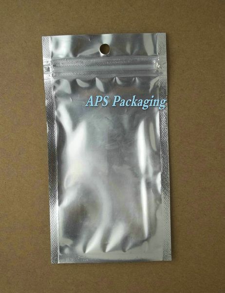 

7*13cm 100pcs Aluminum Foil / Clear Resealable Valve Zipper Plastic Retail Packaging Packing Bag Zip Lock Ziplock Bag Poly bag