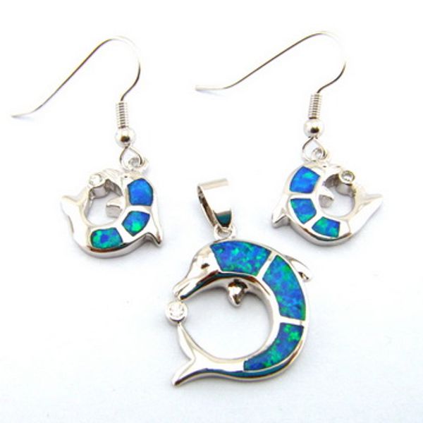 

opal jewelry with cz stone;fashion pendant and earrings set mexican fire opal the latest designs, Black