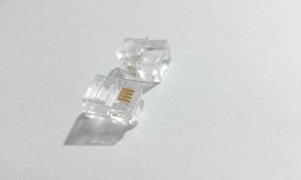 100pcs RJ11 connettore modulare spina linea telefonica cavo di rete 6P4C