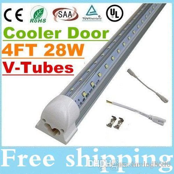 

Новый 4ft V-образный интегрированный T8 светодиодные трубки света кулер двери прозр