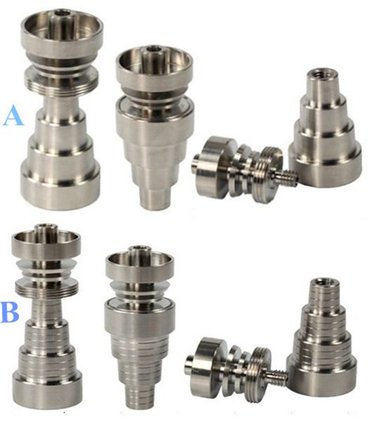 

universal titanium nail 10mm&14mm&19mm gr2 domeless titanium nail joints 6 in 1 domeless titanium nail, water pipe smoking pipes glass bongs