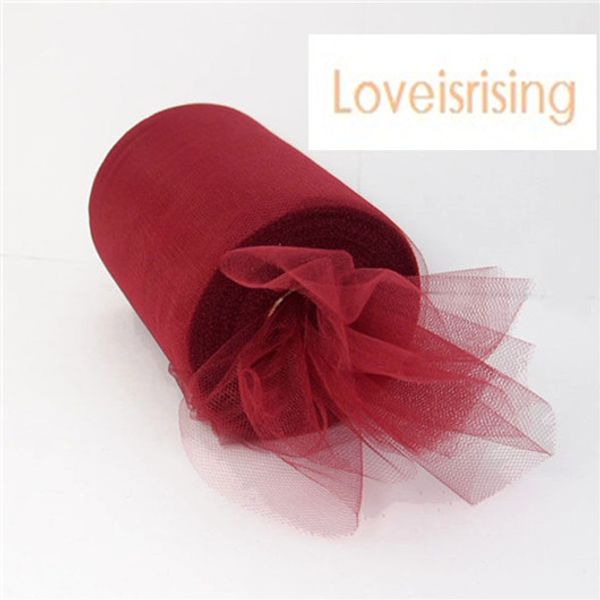 New Arrivals 4 Rolls 6x100y Dark Red Color Tulle Rolls Spool Tutu