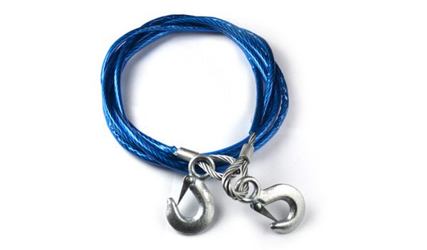 

5t 4m steel wire rope car traction rope five tons 4m steel tow rope strap off-road vehicle with reflective emergency