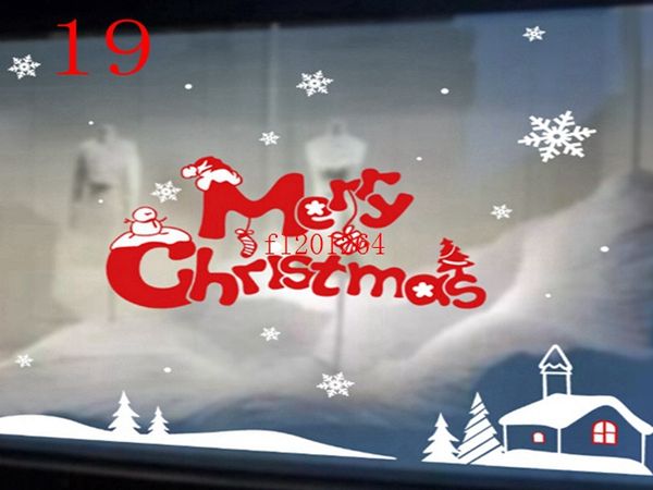 DHL Frete Grátis janela de Natal adesivos Snowflake Santa janela sem cola eletrostática incógnito Adesivo De Parede