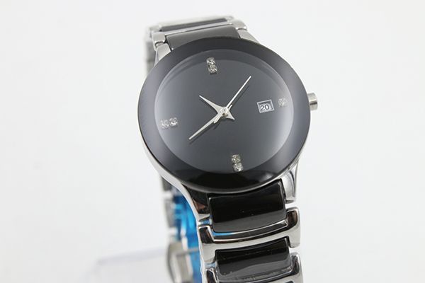 Ull горячая распродажа, качественные ограниченные женские часы, круглые TICHY, высококачественные керамические черные женские модные часы с датой, Rd1101 es