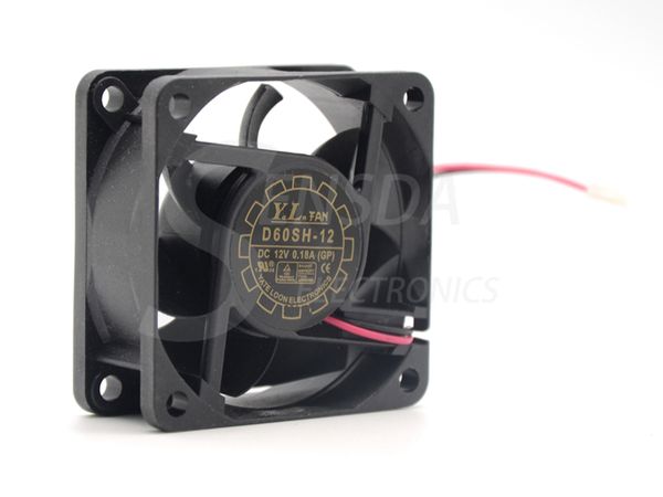 

d60sh-12 wholesale yate loon 6025 60*60*25 mm dc 12v 0.18a 2wire cooling fan