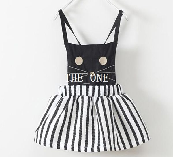 black and white striped girls dress