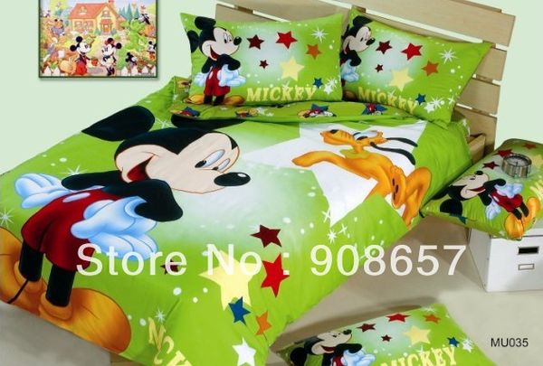 Wholesale Green Mickey Mouse Children S Boys Bedding Twin Full