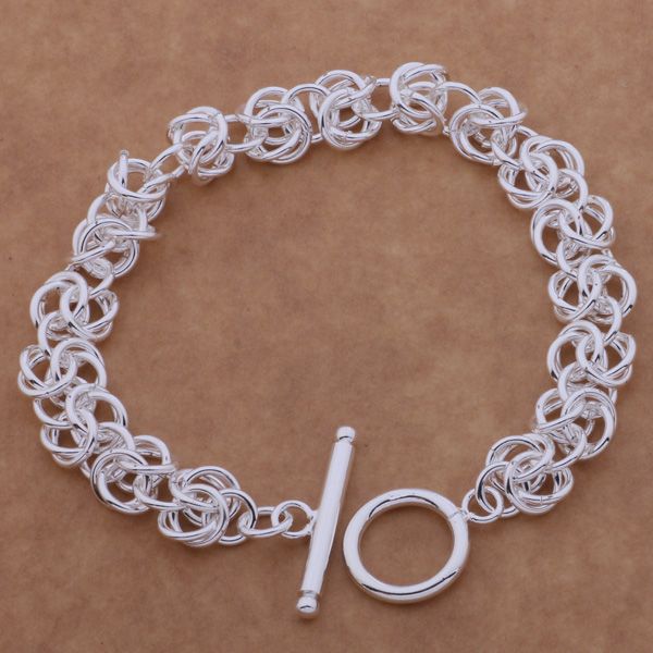 Frete grátis com número de rastreamento Top Sale 925 Silver Bracelet Torneira Syndiotactic Bracelet Jóias de prata 10pcs/lote barato 1602