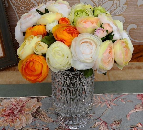 Acheter Soie Camelia Lotus Bouquet 28 Cm 11 Longueur Rose